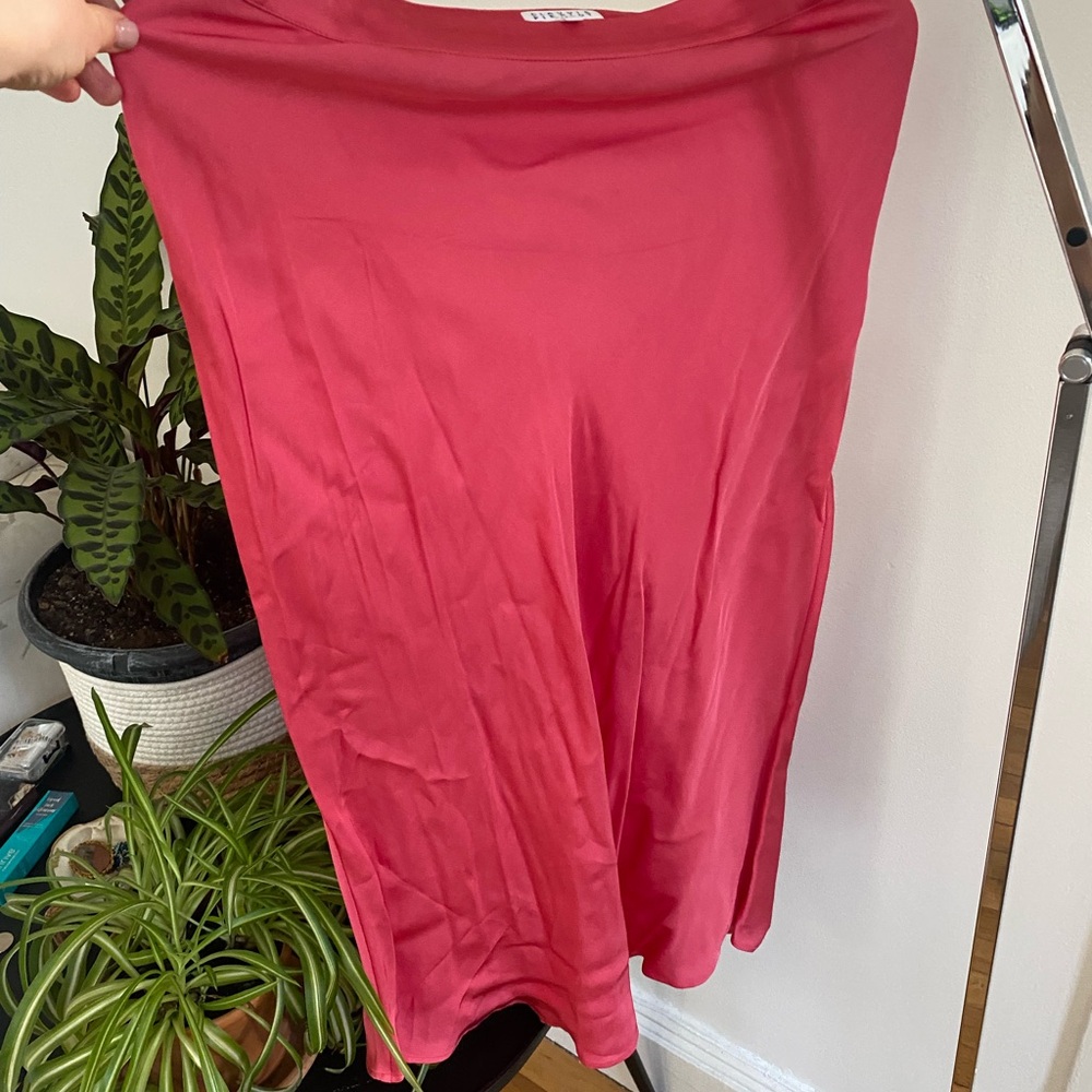 Claudie Perlot long coral silk Skirt
